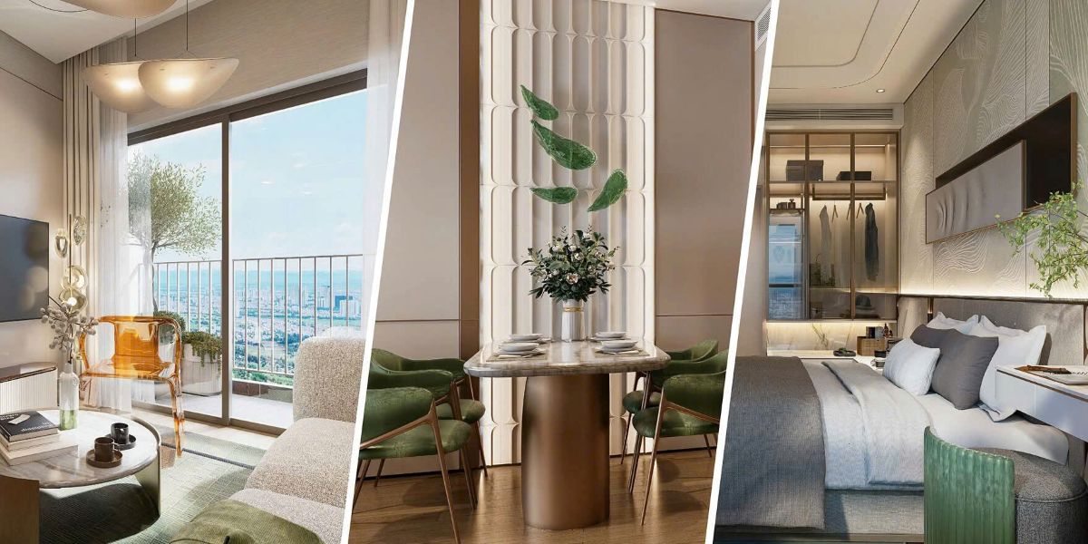 phòng khách dự án A&T saigon Riverside thuận an